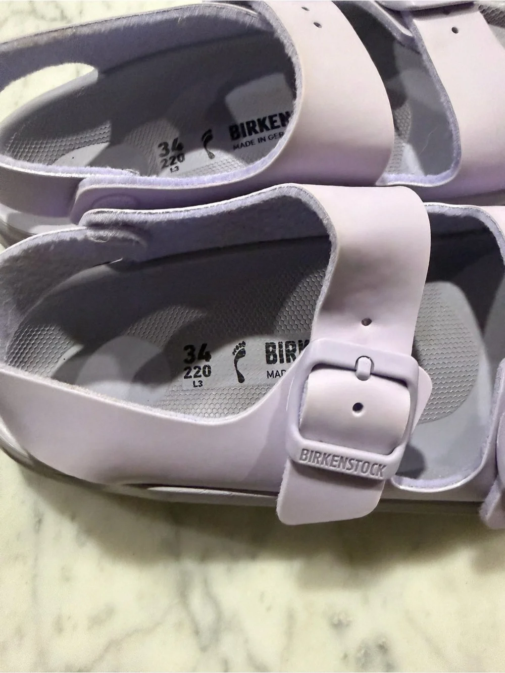 Birkenstock Kids Lavender Two-Strap EVA Sandals